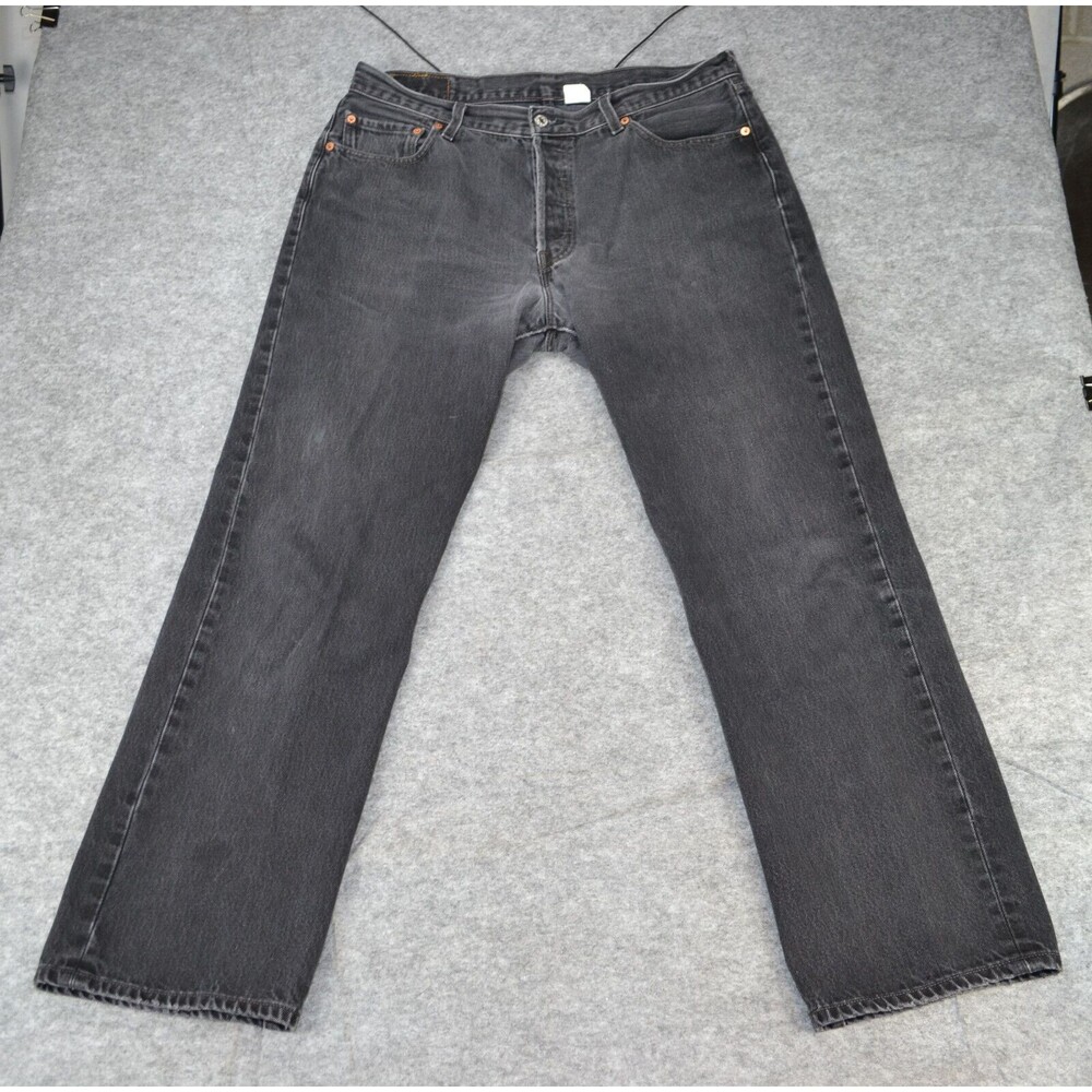 Vintage Levis 501 XX Button Fly Denim 36x32 Fits 34x31 black‎ Loose Jeans